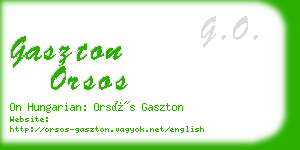 gaszton orsos business card
